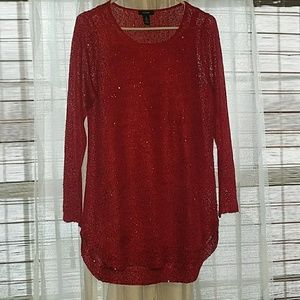 Sparkling tunic sweater